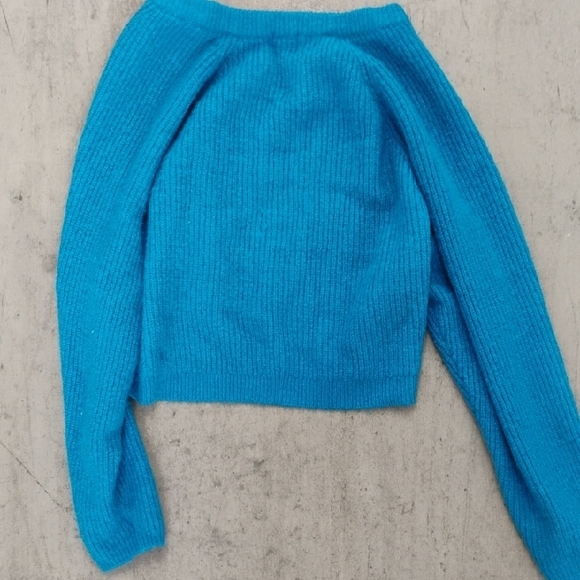 BDG Teal Button-Up Knit Sweater - Picture 6 of 6